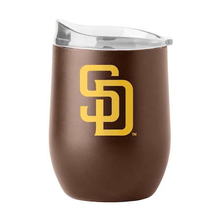 Logo Brands San Diego Padres 16oz Flipside Powder Coat Curved Beverage 524-S16PB-34